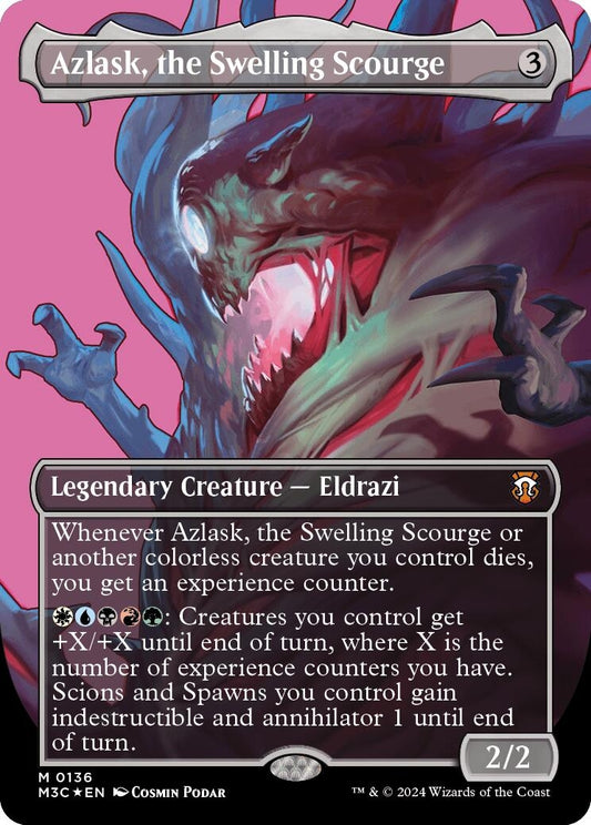 Image for Azlask, the Swelling Scourge (Borderless) (Ripple Foil) (136) (Commander: Modern Horizons 3) - Magic: The Gathering
