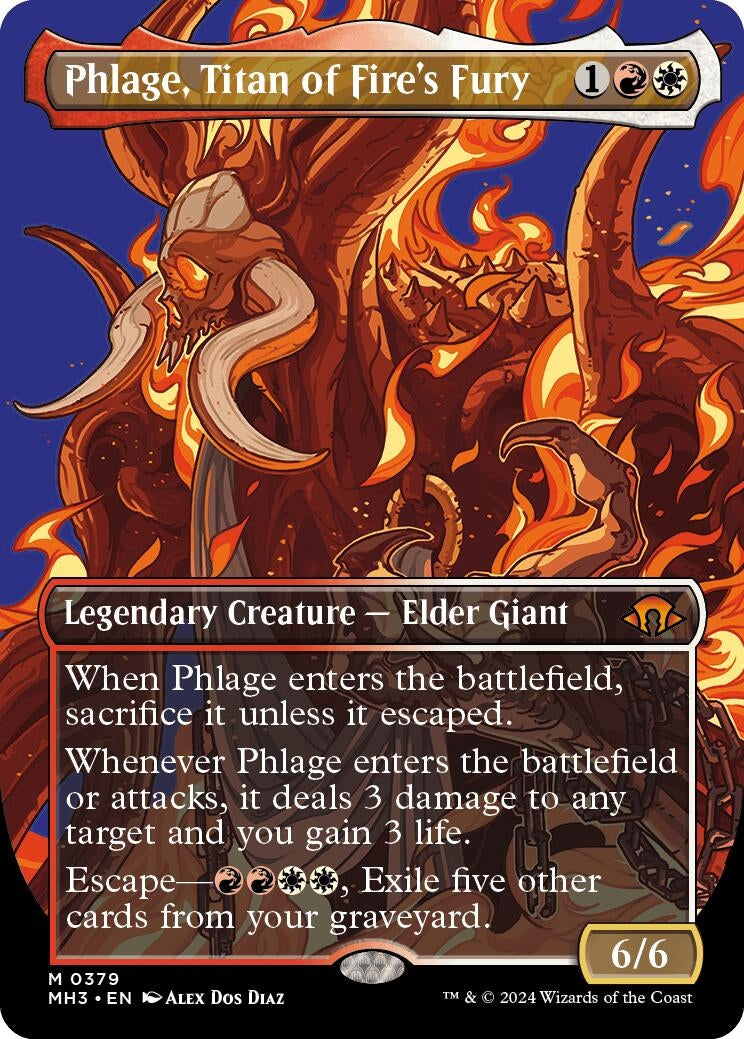 Image for Phlage, Titan of Fire's Fury (Borderless) (379) (Modern Horizons 3) - Magic: The Gathering