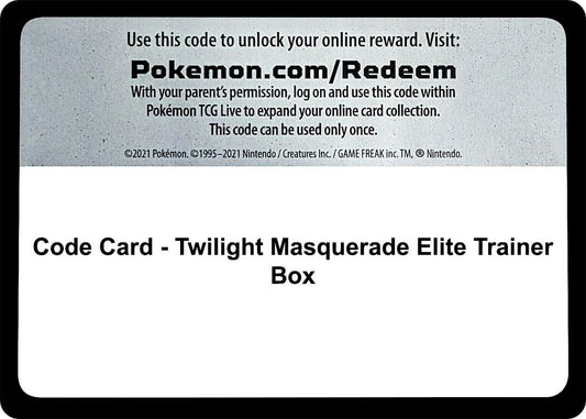 Image for Code Card - Twilight Masquerade Elite Trainer Box (SV06: Twilight Masquerade) - Pokemon