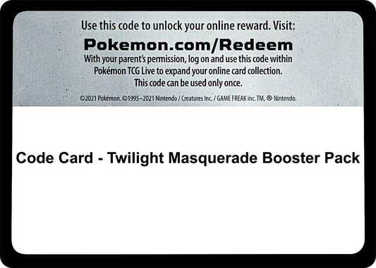 Image for Code Card - Twilight Masquerade Booster Pack (SV06: Twilight Masquerade) - Pokemon