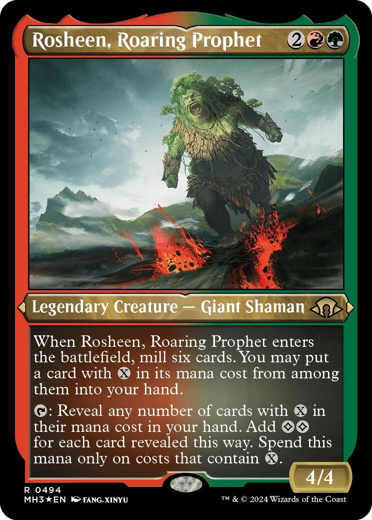 Image for Rosheen, Roaring Prophet (Foil Etched) (494) (Modern Horizons 3) - Magic: The Gathering