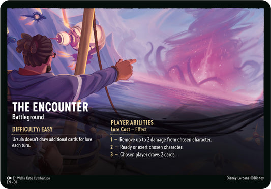 Image for The Encounter // A Dark Realm - Battleground (Oversized) (Illumineer's Quest: Deep Trouble) - Disney Lorcana