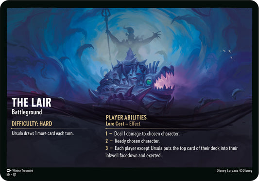 Image for The Lair // Infinite Wrath - Battleground (Oversized) (Illumineer's Quest: Deep Trouble) - Disney Lorcana