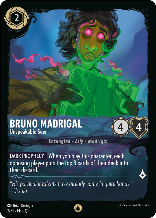 Image for Bruno Madrigal - Unspeakable Seer (2/31) (Illumineer's Quest: Deep Trouble) - Disney Lorcana