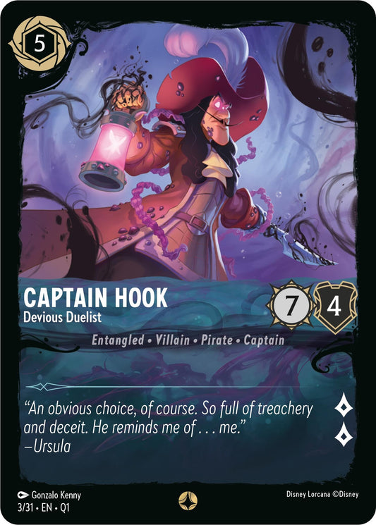 Image for Captain Hook - Devious Duelist (3/31) (Illumineer's Quest: Deep Trouble) - Disney Lorcana