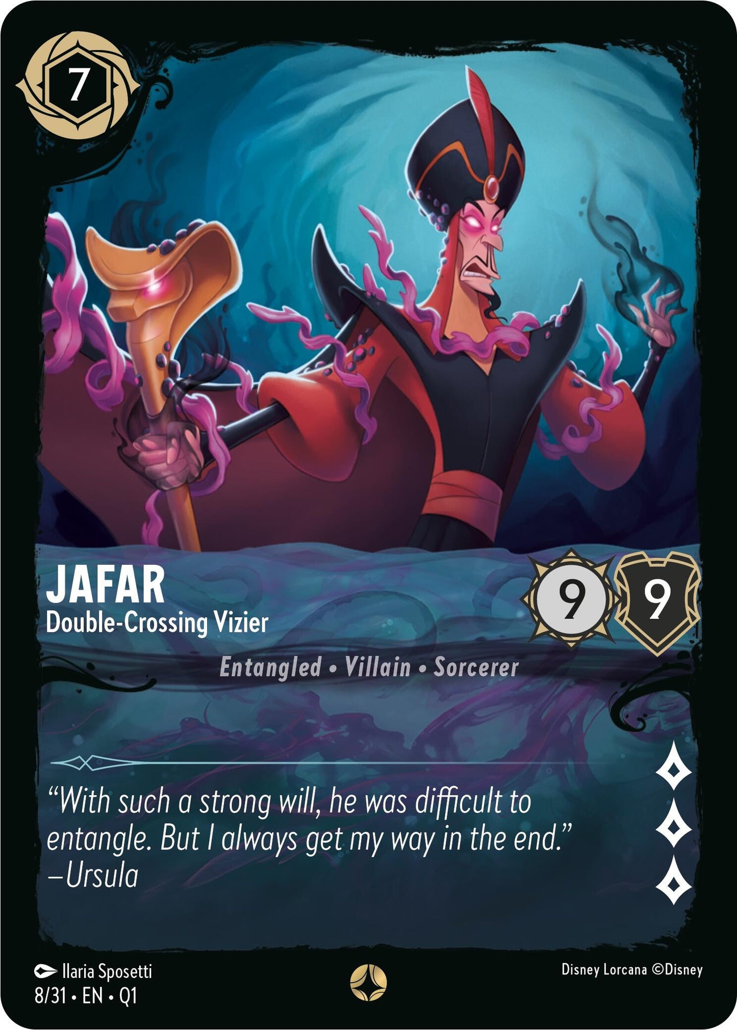 Image for Jafar - Double-Crossing Vizier (8/31) (Illumineer's Quest: Deep Trouble) - Disney Lorcana