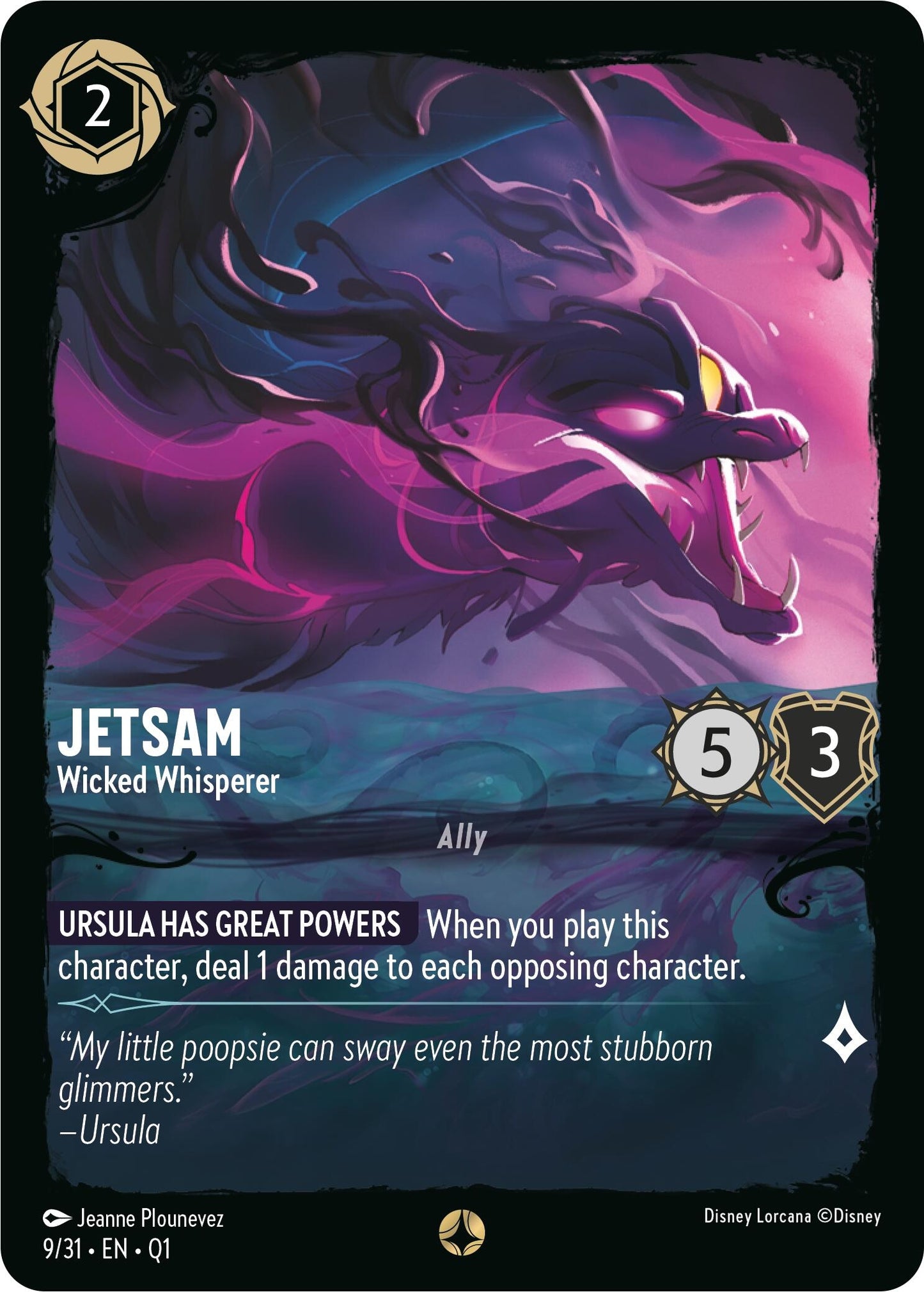 Image for Jetsam - Wicked Whisperer (9/31) (Illumineer's Quest: Deep Trouble) - Disney Lorcana