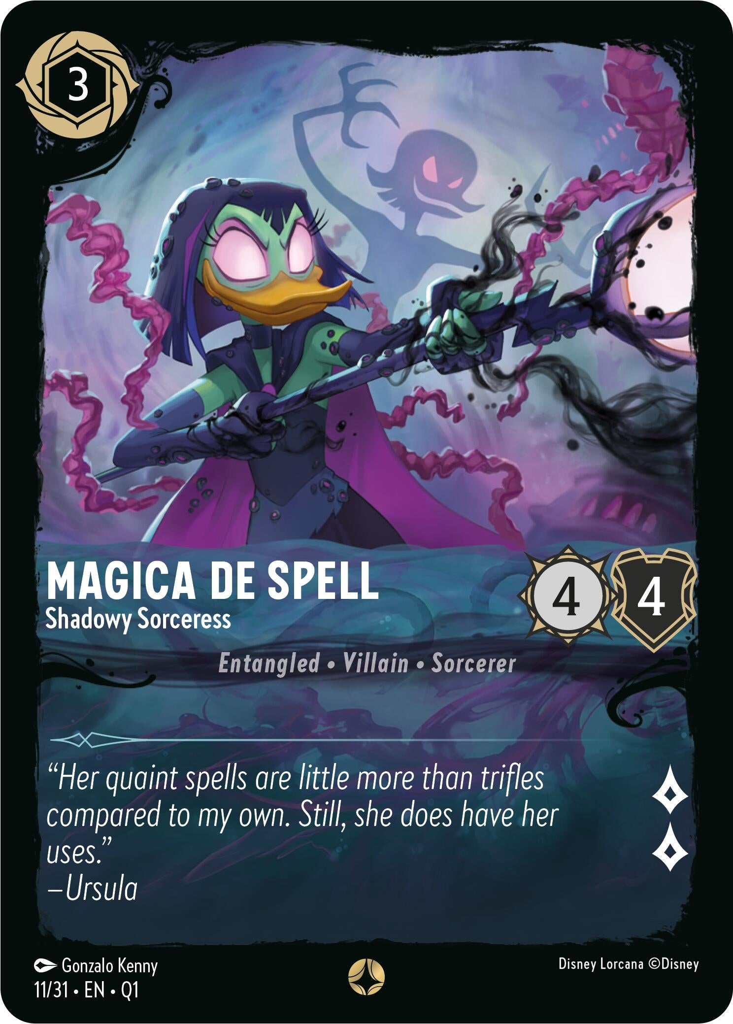 Image for Magica De Spell - Shadowy Sorceress (11/31) (Illumineer's Quest: Deep Trouble) - Disney Lorcana