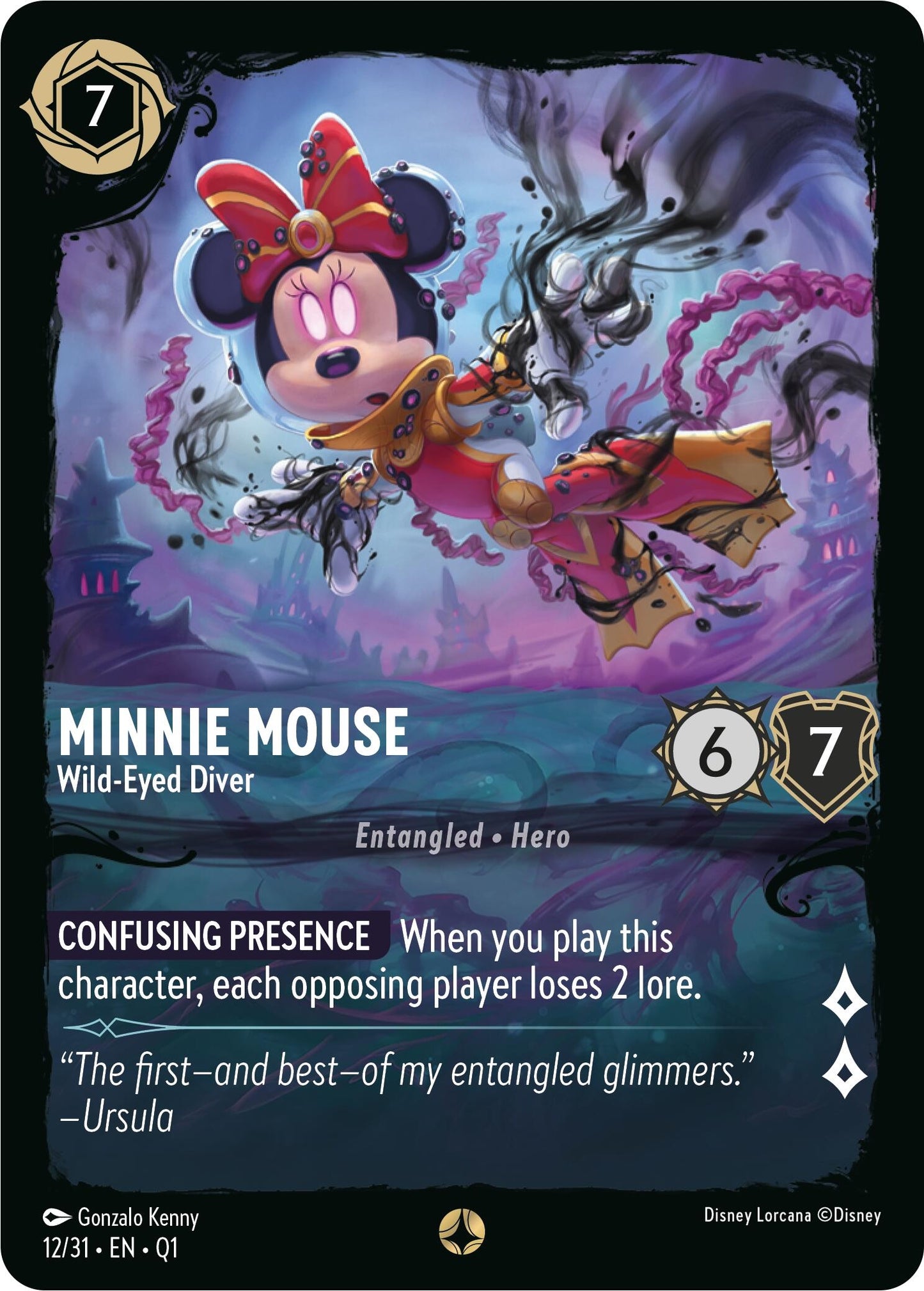 Image for Minnie Mouse - Wild-Eyed Diver (12/31) (Illumineer's Quest: Deep Trouble) - Disney Lorcana