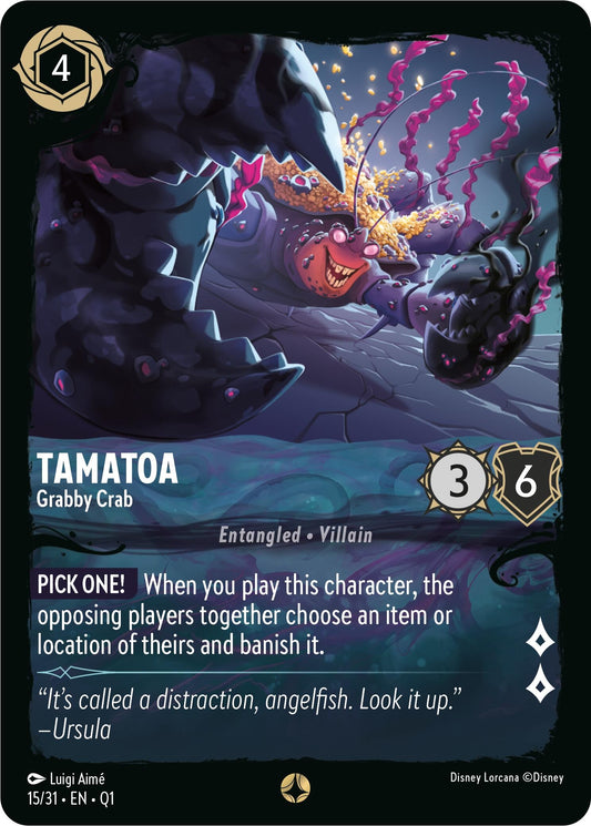 Image for Tamatoa - Grabby Crab (15/31) (Illumineer's Quest: Deep Trouble) - Disney Lorcana