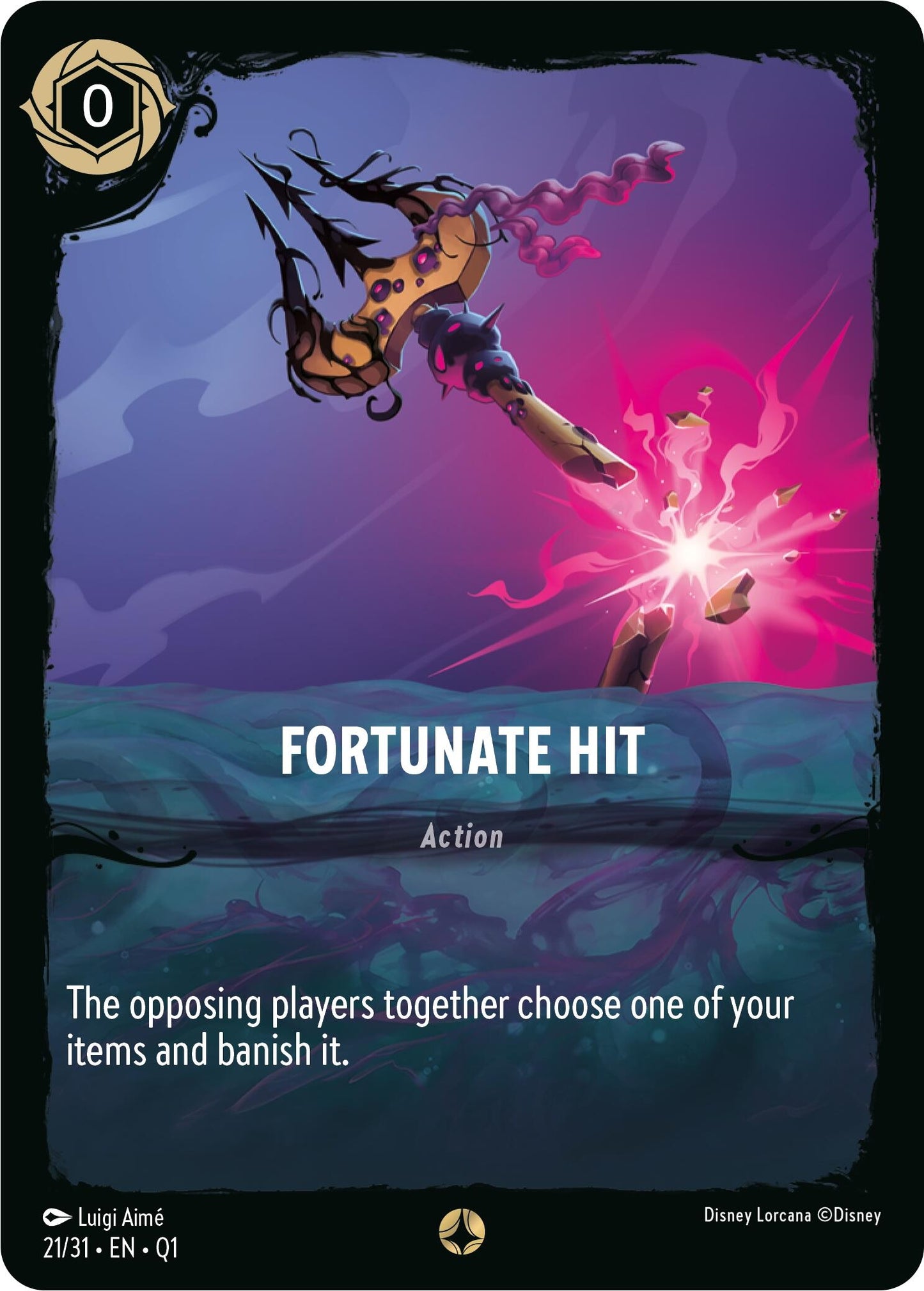 Image for Fortunate Hit (21/31) (Illumineer's Quest: Deep Trouble) - Disney Lorcana