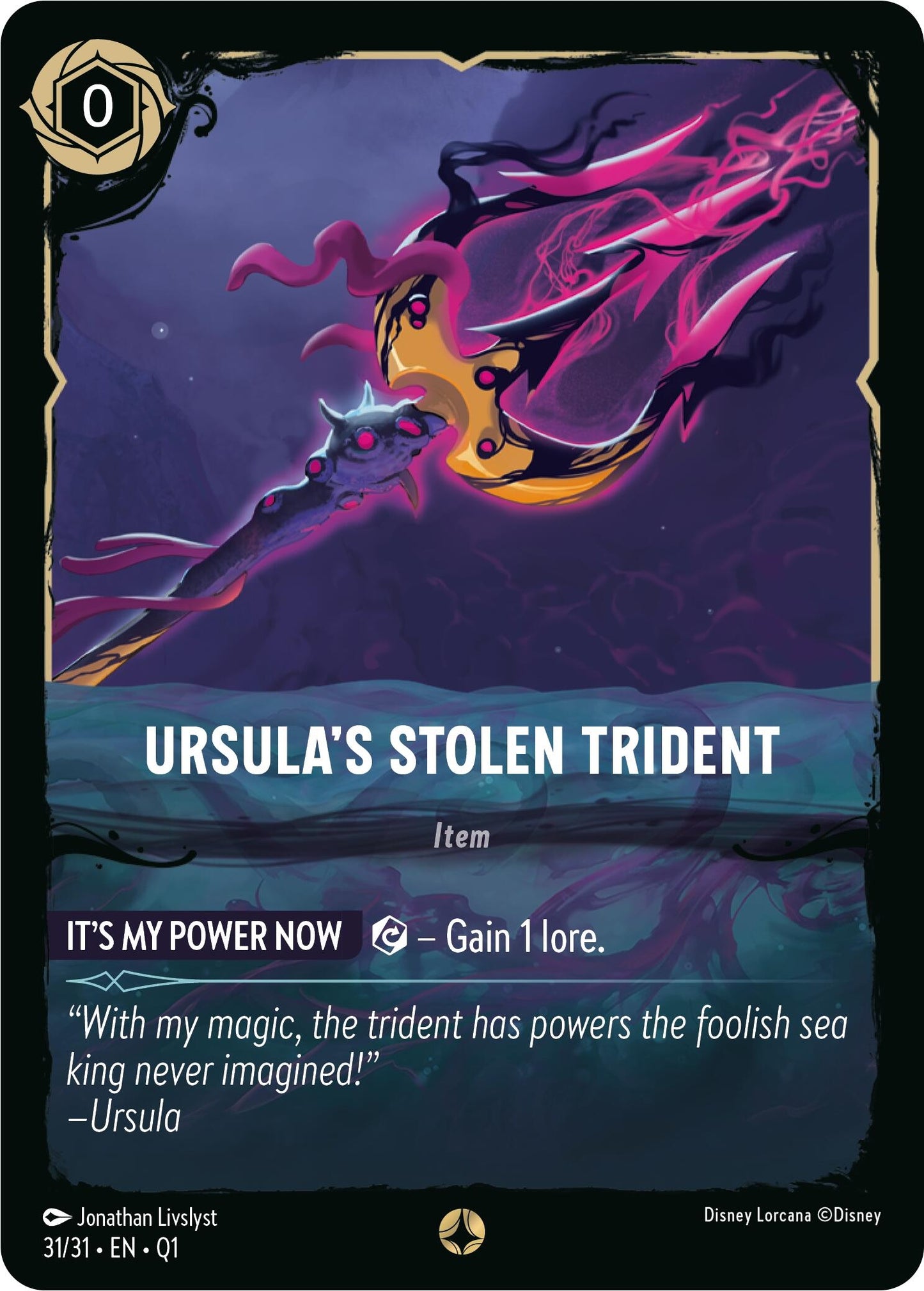 Image for Ursula's Stolen Trident (31/31) (Illumineer's Quest: Deep Trouble) - Disney Lorcana