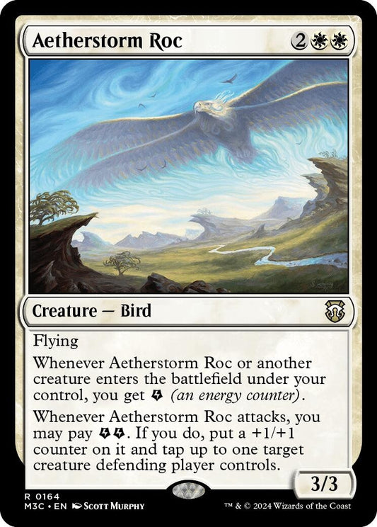 Image for Aetherstorm Roc (Ripple Foil) (164) (Commander: Modern Horizons 3) - Magic: The Gathering