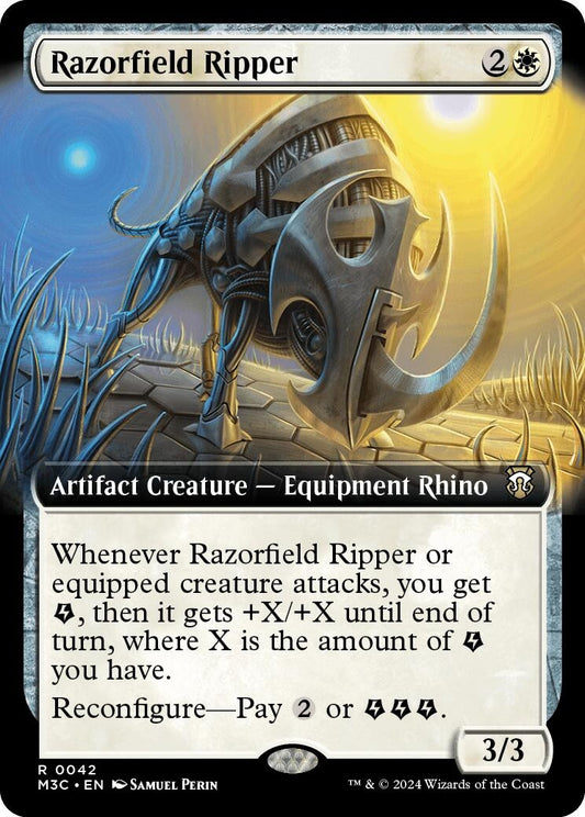 Image for Razorfield Ripper (Extended Art) (Ripple Foil) (42) (Commander: Modern Horizons 3) - Magic: The Gathering