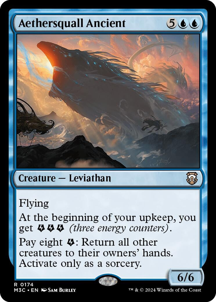Image for Aethersquall Ancient (Ripple Foil) (174) (Commander: Modern Horizons 3) - Magic: The Gathering