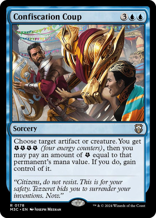 Image for Confiscation Coup (Ripple Foil) (178) (Commander: Modern Horizons 3) - Magic: The Gathering