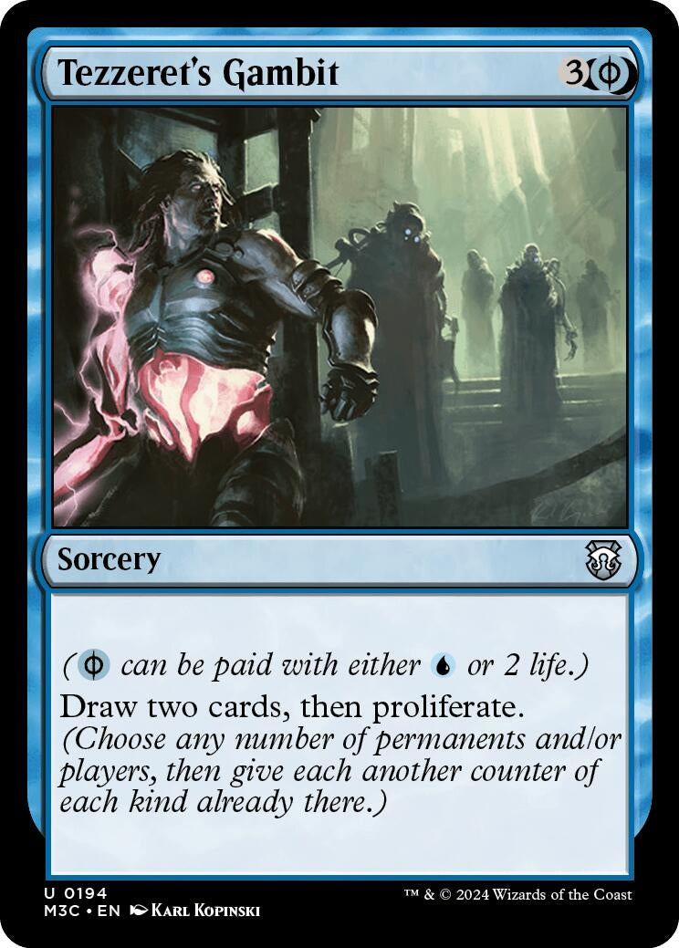 Image for Tezzeret's Gambit (Ripple Foil) (194) (Commander: Modern Horizons 3) - Magic: The Gathering