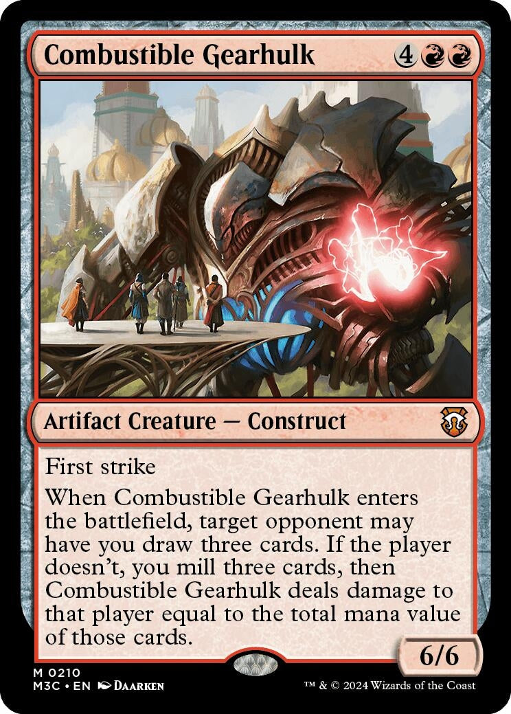 Image for Combustible Gearhulk (Ripple Foil) (210) (Commander: Modern Horizons 3) - Magic: The Gathering