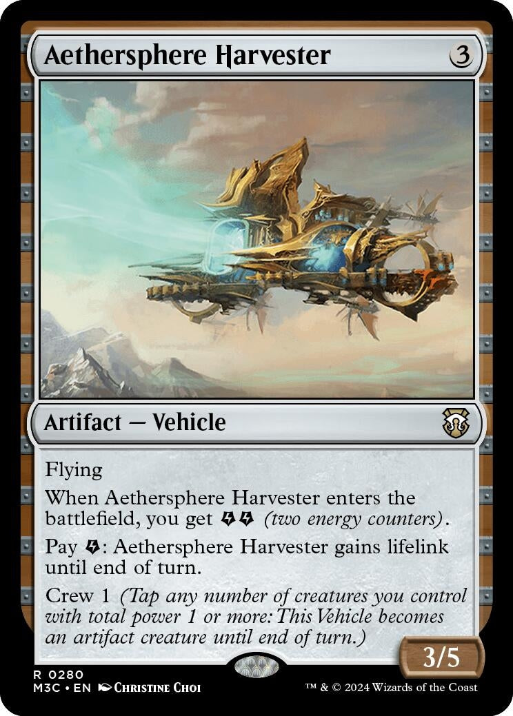 Image for Aethersphere Harvester (Ripple Foil) (280) (Commander: Modern Horizons 3) - Magic: The Gathering