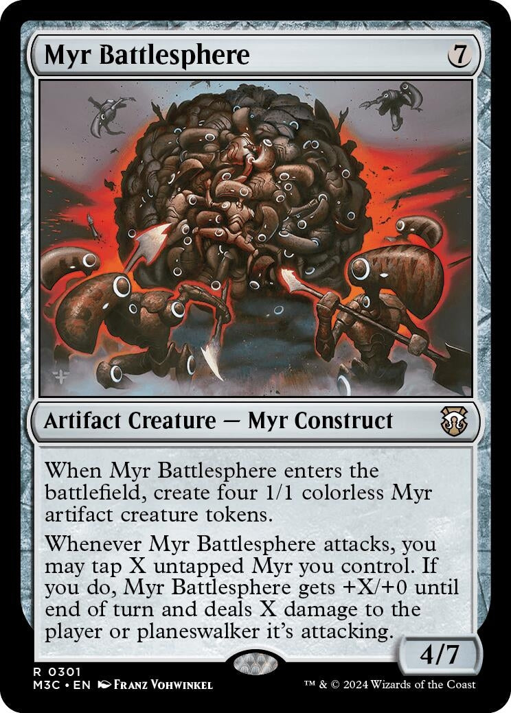 Image for Myr Battlesphere (Ripple Foil) (301) (Commander: Modern Horizons 3) - Magic: The Gathering