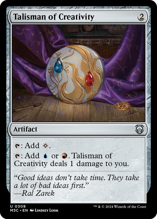 Image for Talisman of Creativity (Ripple Foil) (308) (Commander: Modern Horizons 3) - Magic: The Gathering