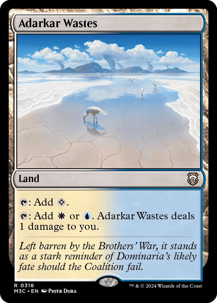 Image for Adarkar Wastes (Ripple Foil) (316) (Commander: Modern Horizons 3) - Magic: The Gathering