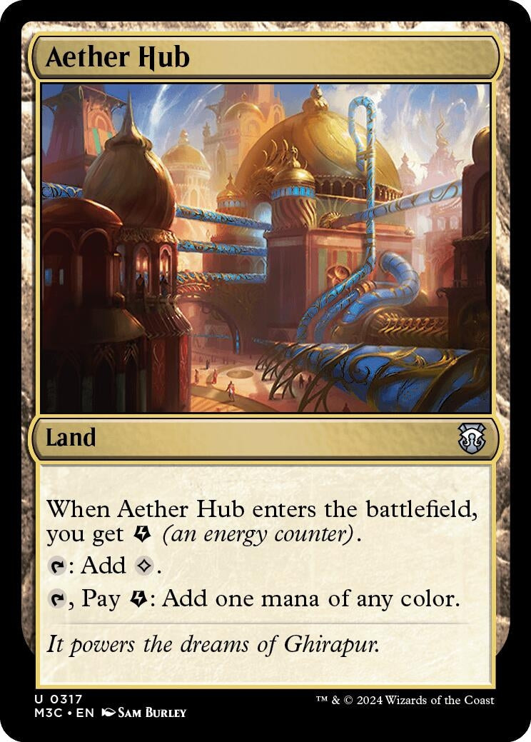 Image for Aether Hub (Ripple Foil) (317) (Commander: Modern Horizons 3) - Magic: The Gathering