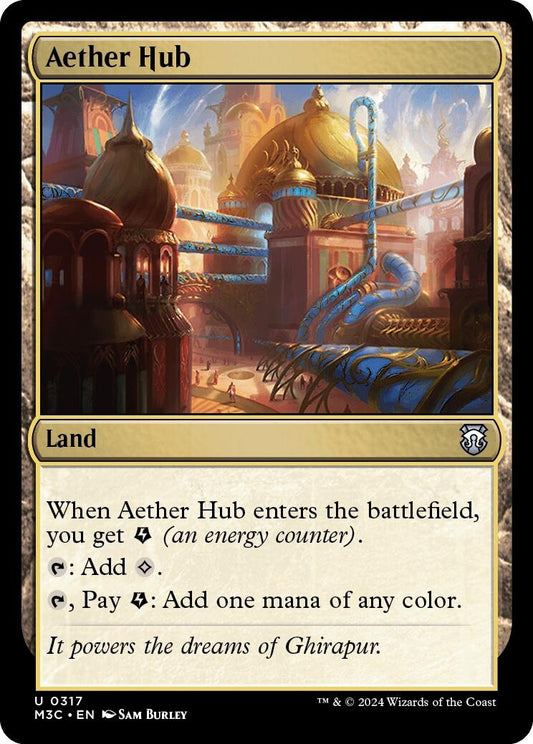 Image for Aether Hub (Ripple Foil) (317) (Commander: Modern Horizons 3) - Magic: The Gathering