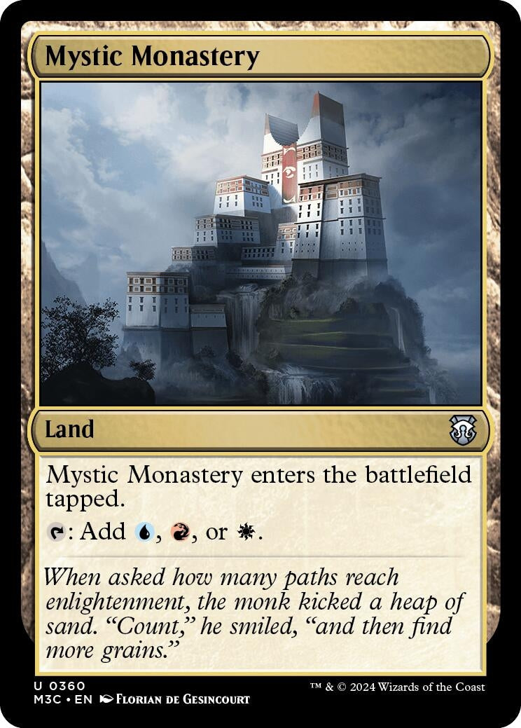Image for Mystic Monastery (Ripple Foil) (360) (Commander: Modern Horizons 3) - Magic: The Gathering