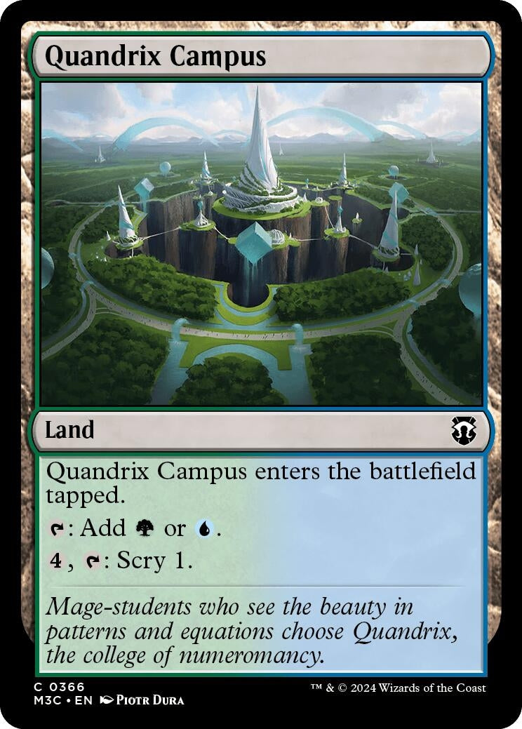 Image for Quandrix Campus (Ripple Foil) (366) (Commander: Modern Horizons 3) - Magic: The Gathering