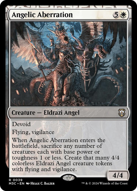 Image for Angelic Aberration (Ripple Foil) (39) (Commander: Modern Horizons 3) - Magic: The Gathering