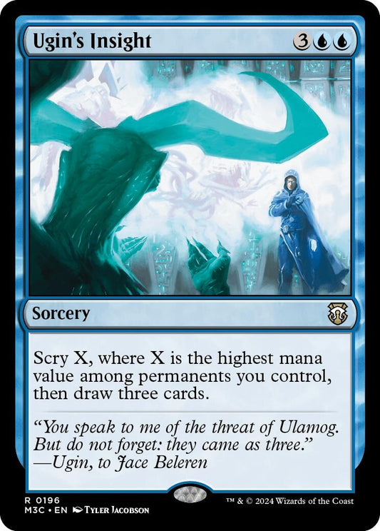 Image for Ugin's Insight (Ripple Foil) (196) (Commander: Modern Horizons 3) - Magic: The Gathering