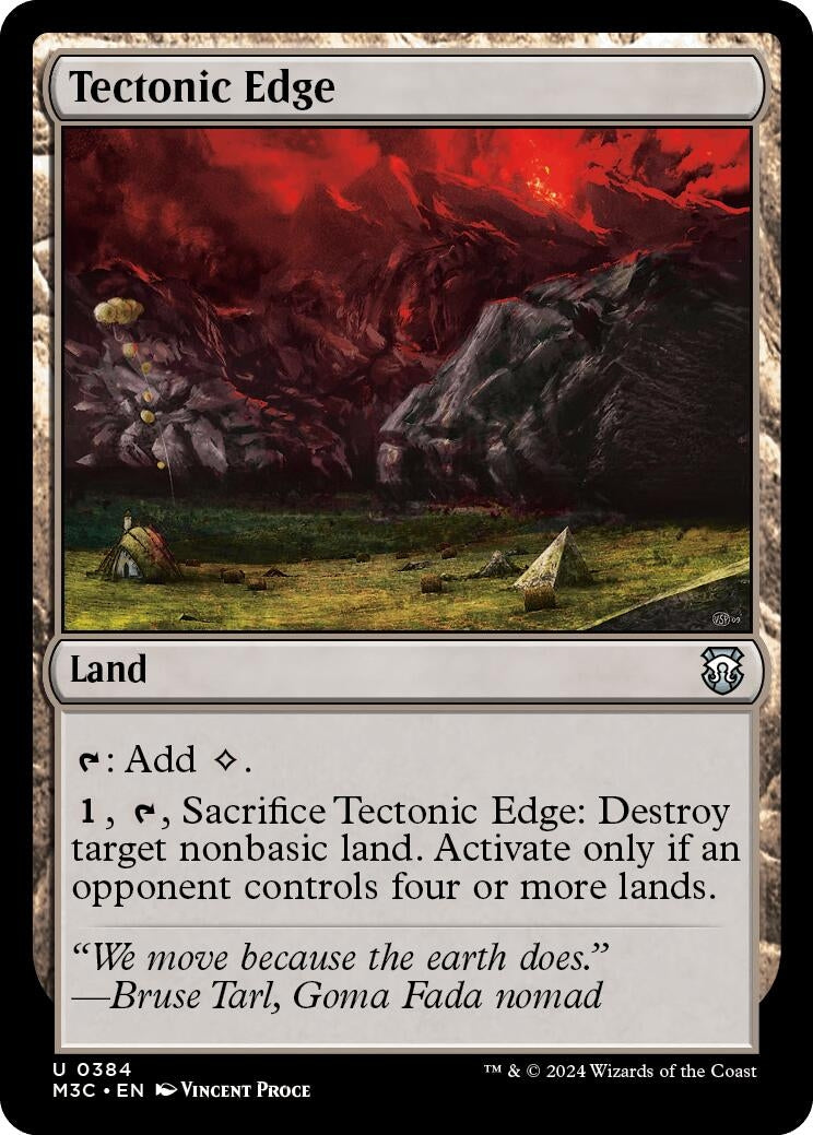 Image for Tectonic Edge (Ripple Foil) (384) (Commander: Modern Horizons 3) - Magic: The Gathering