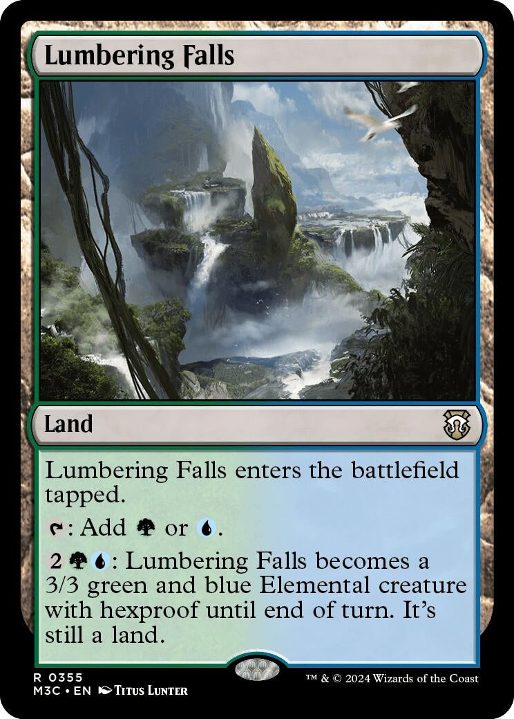Image for Lumbering Falls (Ripple Foil) (355) (Commander: Modern Horizons 3) - Magic: The Gathering