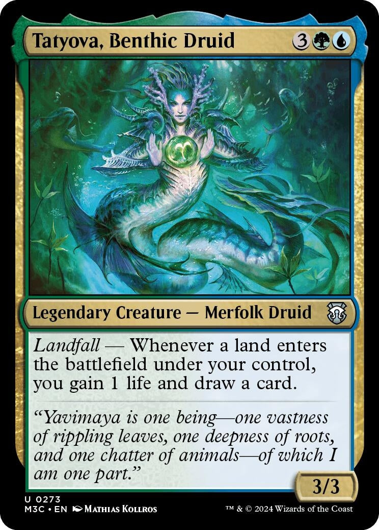 Image for Tatyova, Benthic Druid (Ripple Foil) (273) (Commander: Modern Horizons 3) - Magic: The Gathering