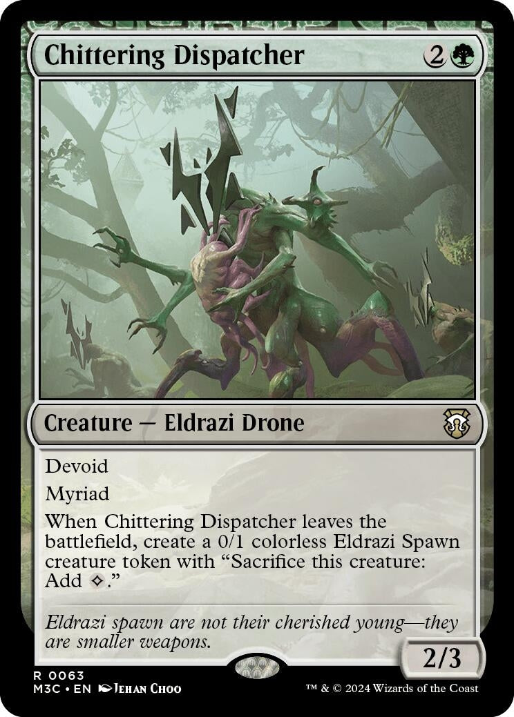 Image for Chittering Dispatcher (Ripple Foil) (63) (Commander: Modern Horizons 3) - Magic: The Gathering