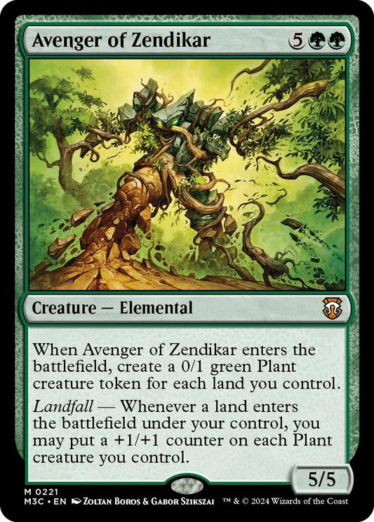 Image for Avenger of Zendikar (Ripple Foil) (221) (Commander: Modern Horizons 3) - Magic: The Gathering