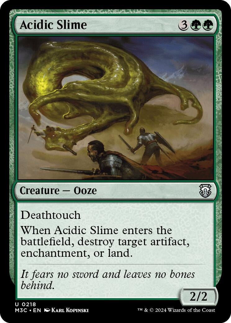 Image for Acidic Slime (Ripple Foil) (218) (Commander: Modern Horizons 3) - Magic: The Gathering