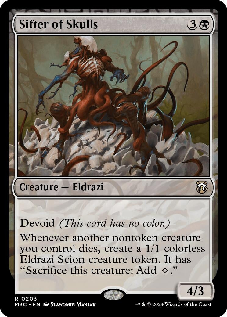Image for Sifter of Skulls (Ripple Foil) (203) (Commander: Modern Horizons 3) - Magic: The Gathering