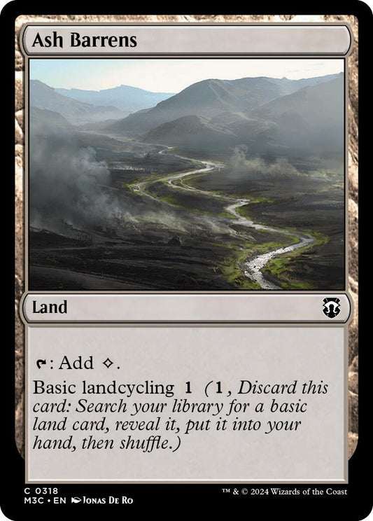 Image for Ash Barrens (Ripple Foil) (318) (Commander: Modern Horizons 3) - Magic: The Gathering