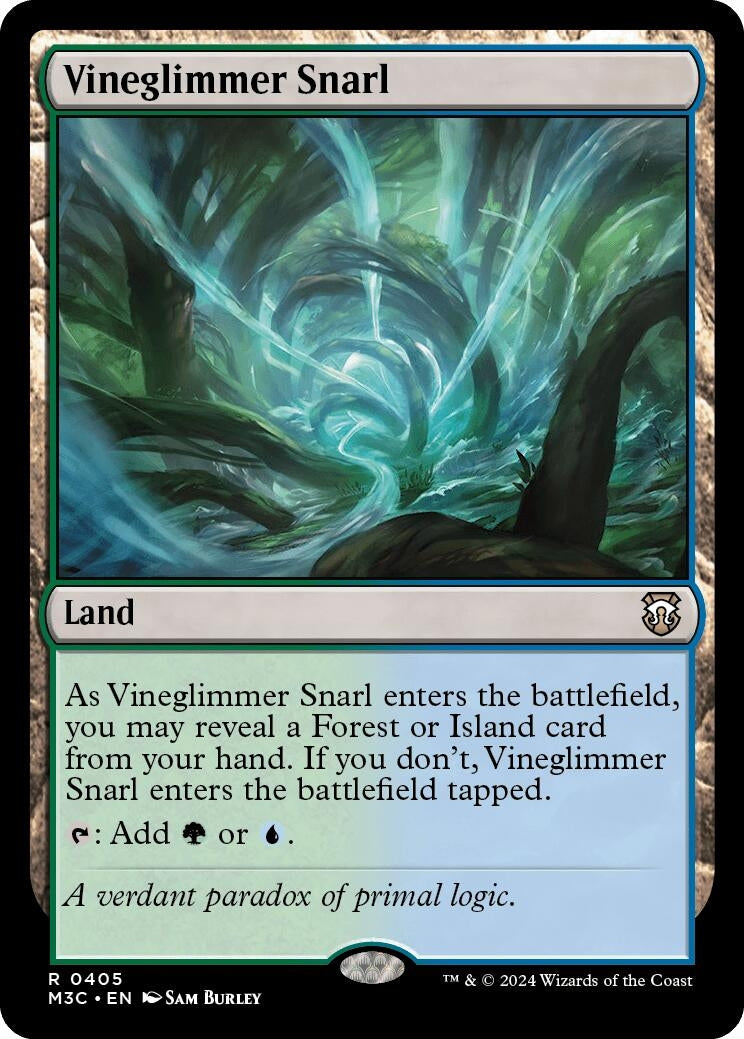 Image for Vineglimmer Snarl (Ripple Foil) (405) (Commander: Modern Horizons 3) - Magic: The Gathering