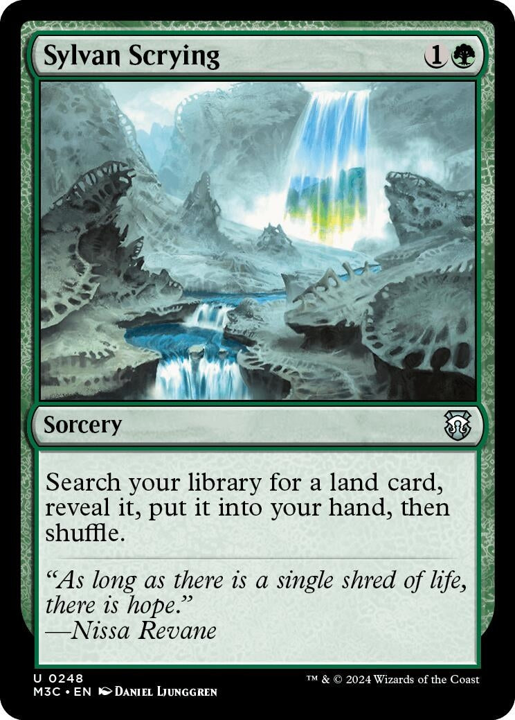 Image for Sylvan Scrying (Ripple Foil) (248) (Commander: Modern Horizons 3) - Magic: The Gathering