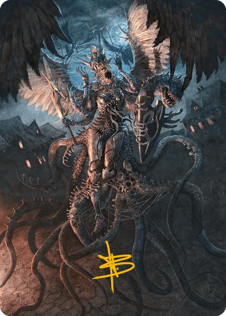 Image for Angelic Aberration Art Card (Gold-Stamped Signature) (28) (Art Series: Modern Horizons 3) - Magic: The Gathering