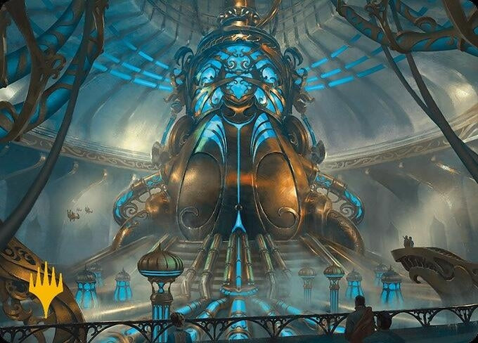 Image for Aether Refinery Art Card (Gold-Stamped Planeswalker Symbol) (30) (Art Series: Modern Horizons 3) - Magic: The Gathering