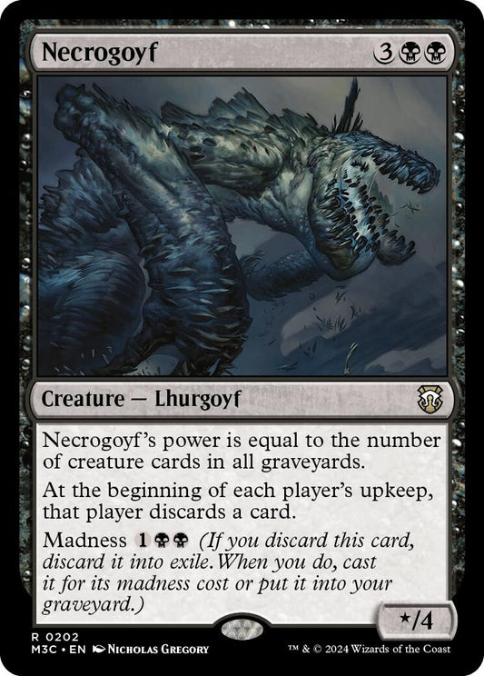 Image for Necrogoyf (Ripple Foil) (202) (Commander: Modern Horizons 3) - Magic: The Gathering
