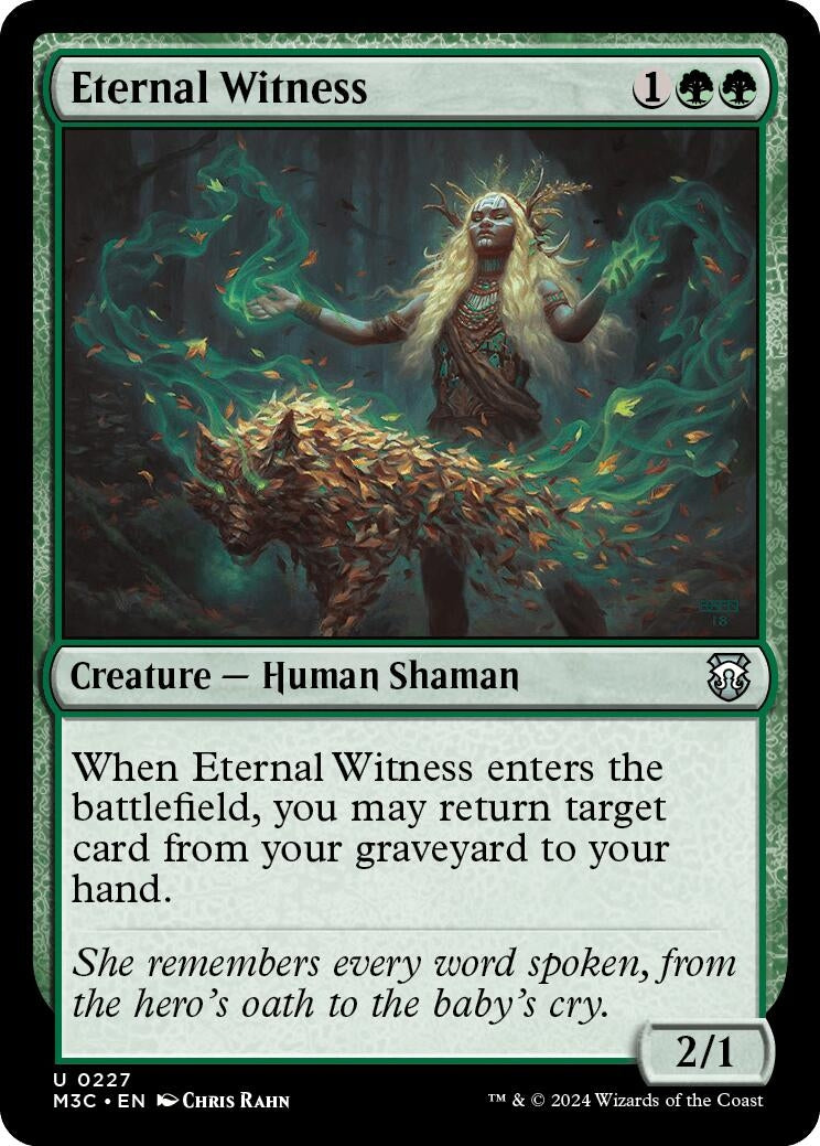 Image for Eternal Witness (Ripple Foil) (227) (Commander: Modern Horizons 3) - Magic: The Gathering