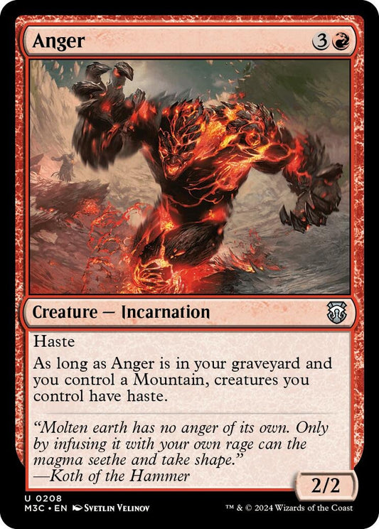 Image for Anger (Ripple Foil) (208) (Commander: Modern Horizons 3) - Magic: The Gathering