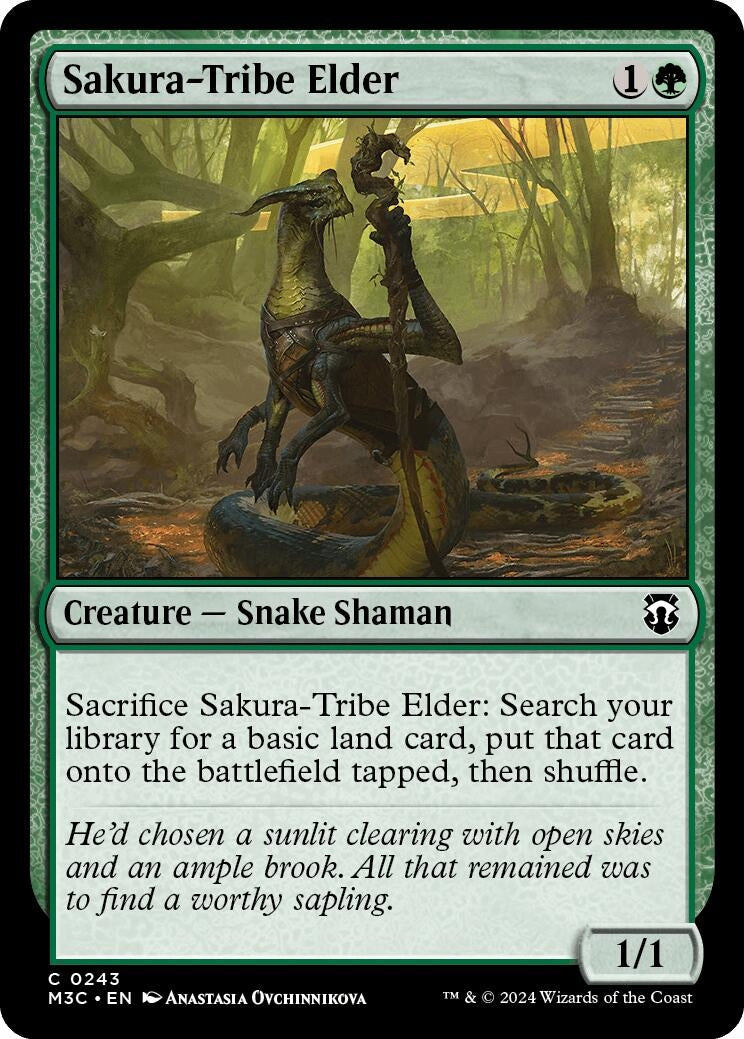Image for Sakura-Tribe Elder (Ripple Foil) (243) (Commander: Modern Horizons 3) - Magic: The Gathering