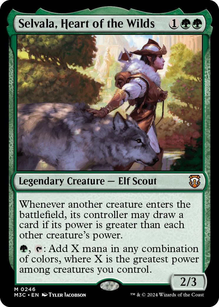 Image for Selvala, Heart of the Wilds (Ripple Foil) (246) (Commander: Modern Horizons 3) - Magic: The Gathering
