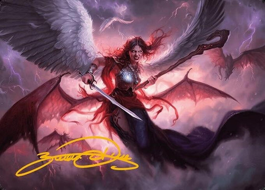 Image for Kaalia of the Vast Art Card (Gold-Stamped Signature) (22) (Art Series: Modern Horizons 3) - Magic: The Gathering